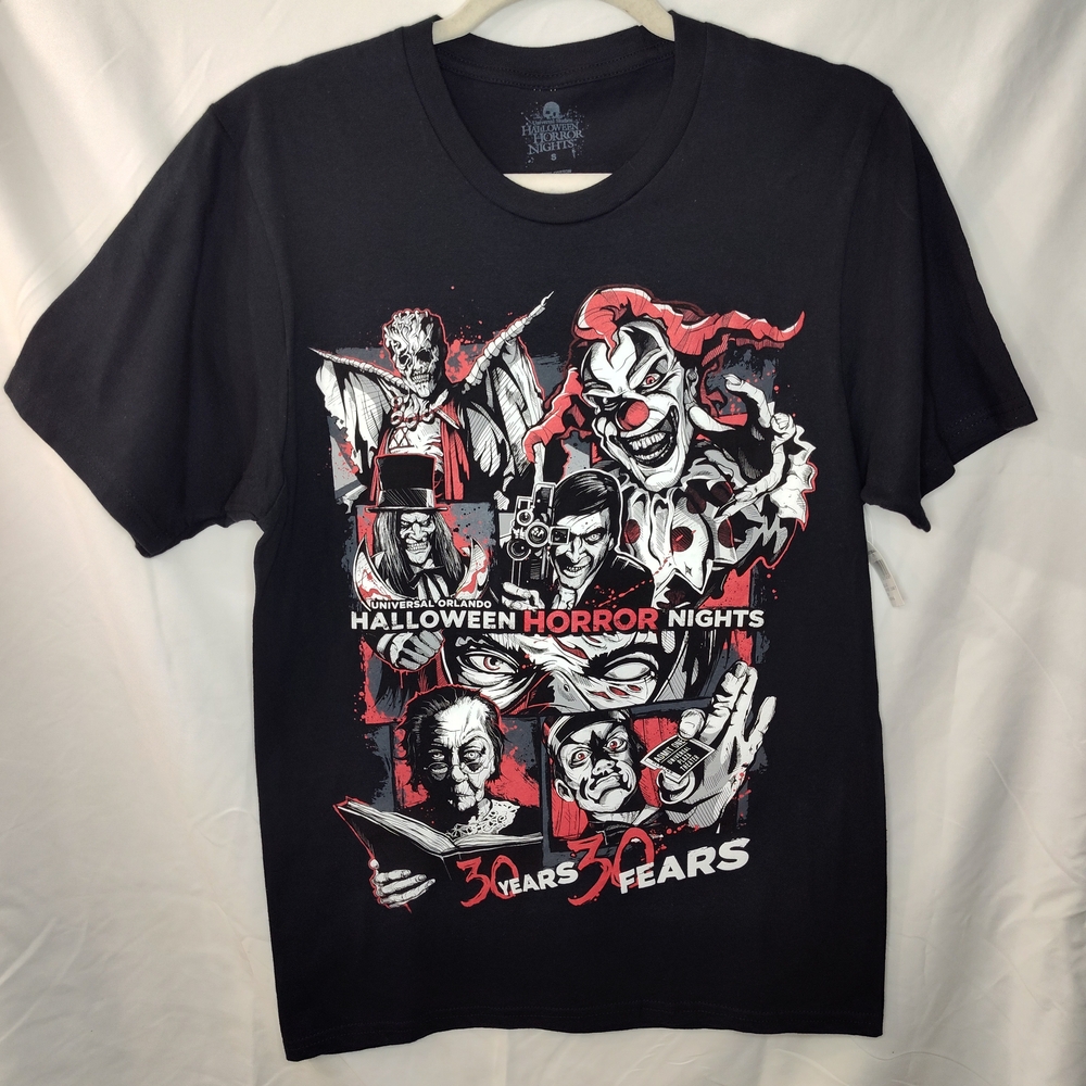 Universal Halloween Horror Nights 2020 HHN 30 Years 30 Fears Icons Shirt Small